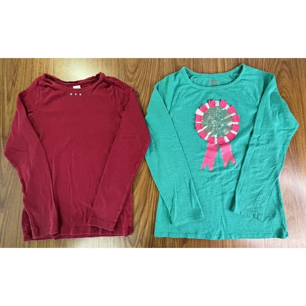 Cat & Jack Gymboree Girl's Size L 10/12‎ Long Sleeve Shirt Lot of 4